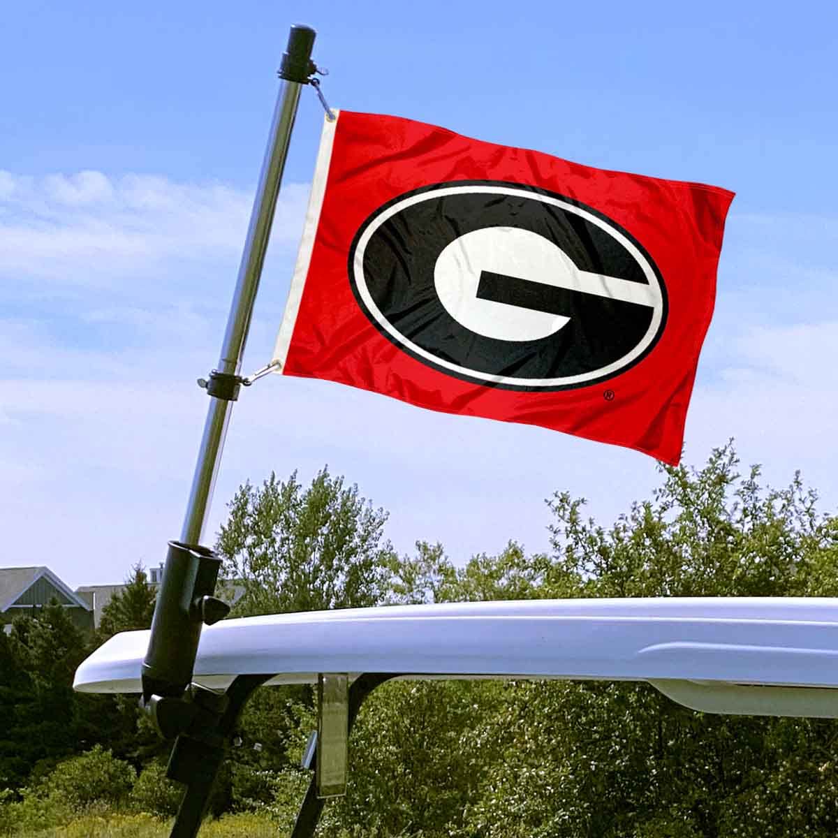 College Flags & Banners Co. adjustable bracket ready for quick setup.