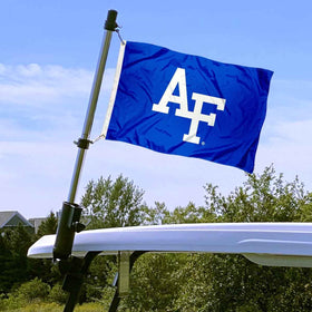 College Flags & Banners Co. adjustable bracket secures flag on various frame shapes.