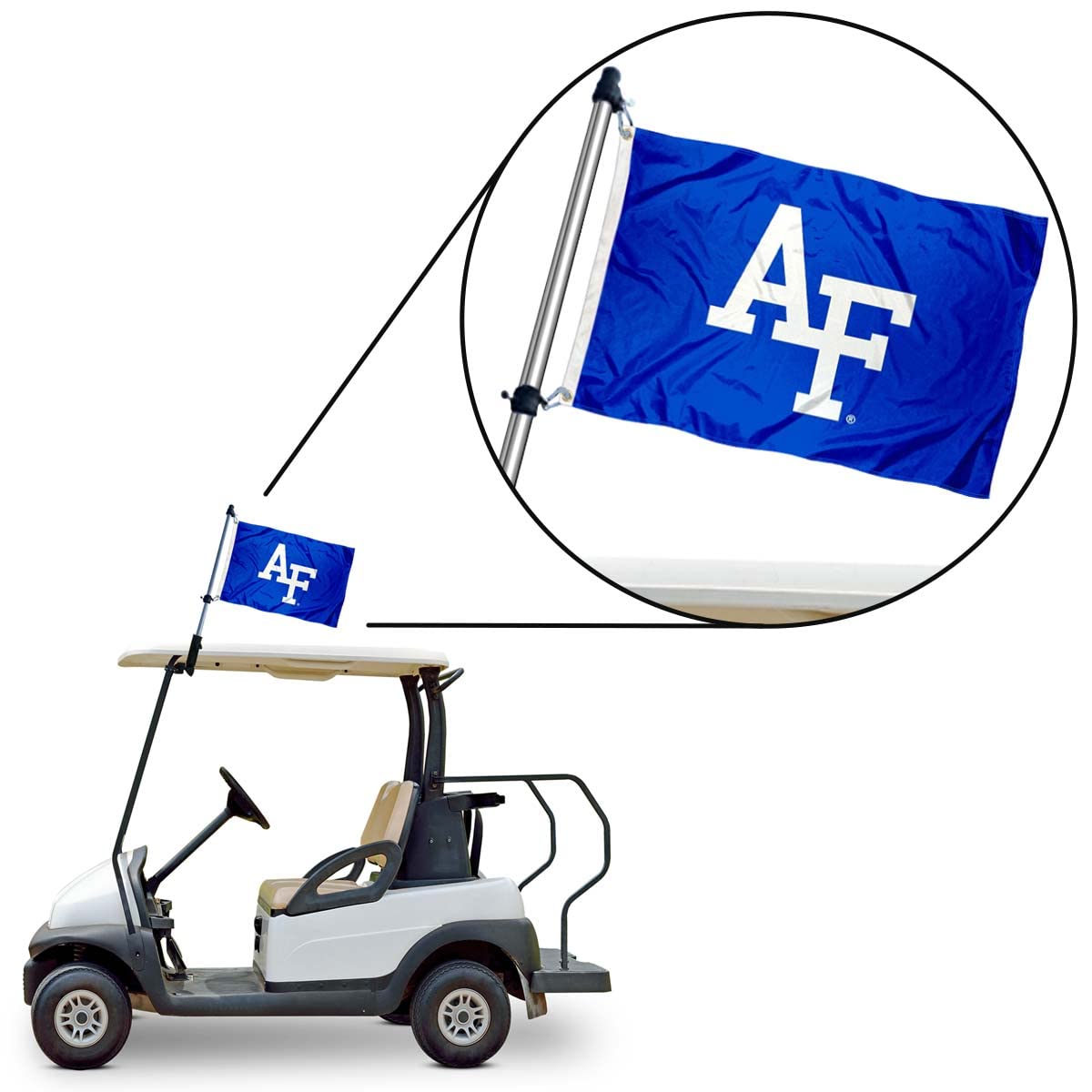College Flags & Banners Co. official licensed logo on Air Force Falcons flag.