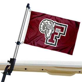 College Flags & Banners Co. Fordham Rams golf cart flag, double-sided visibility for tailgates.