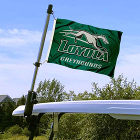 College Flags & Banners Co. adjustable bracket for Loyola flag pole.