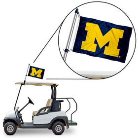 Officially licensed Michigan Wolverines logo on flag