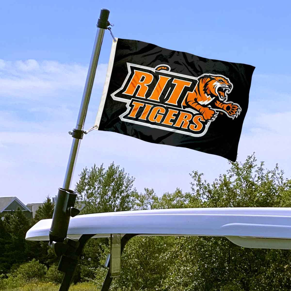 College Flags & Banners Co. adjustable bracket mounted on a frame.