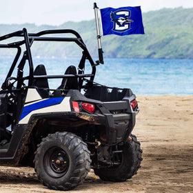 Stainless steel flag pole ensures long-lasting performance in outdoor use.