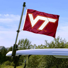 College Flags and Banners Hokies adjustable bracket mounting on different frames