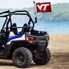 College Flags and Banners Hokies double-sided logos ensure visibility from both directions