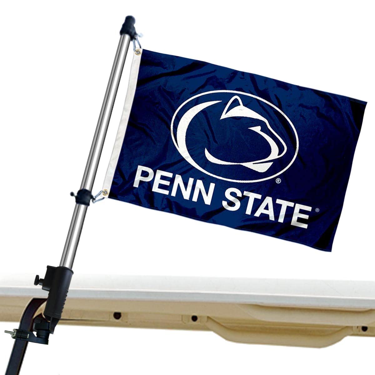 College Flags Penn State golf cart flag 12x18 clearly readable from both directions.