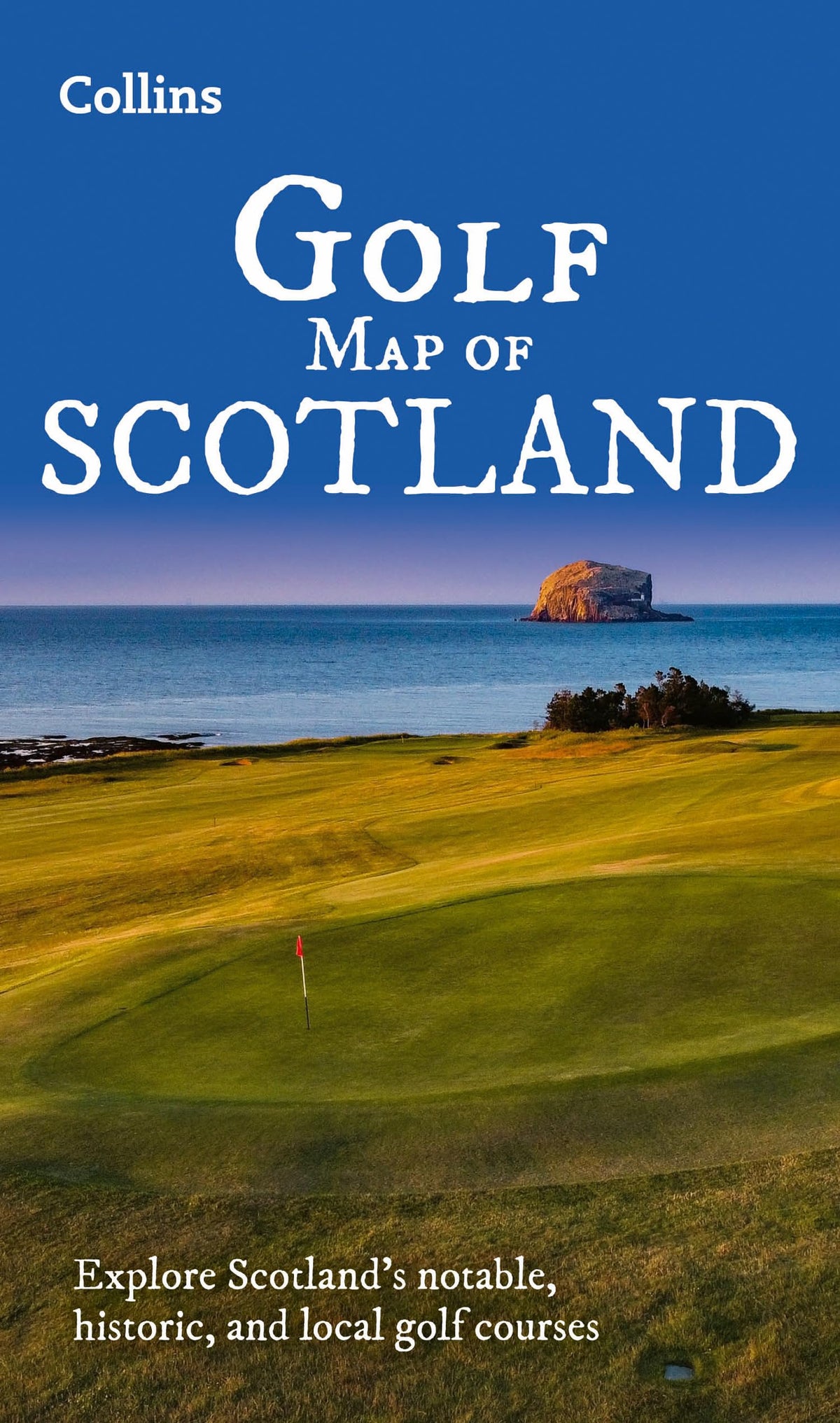Collins Golf Map of Scotland folded map helps plan trips by highlighting iconic courses