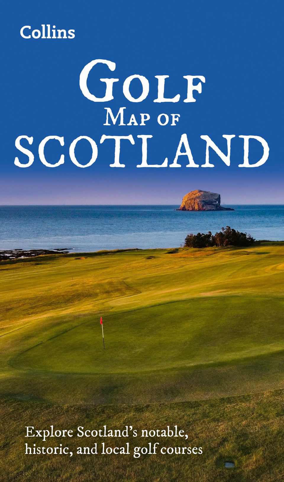 Collins Golf Map of Scotland folded map helps plan trips by highlighting iconic courses