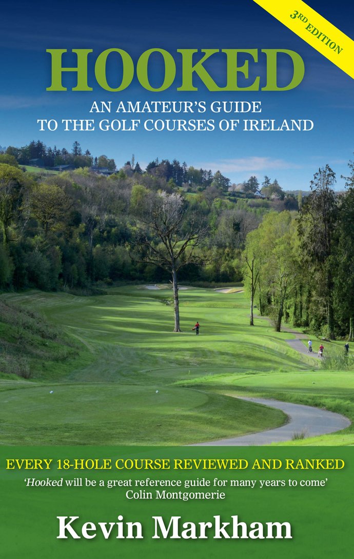 Collins Press Hooked book cover guiding golf tourists to Ireland's hidden courses.