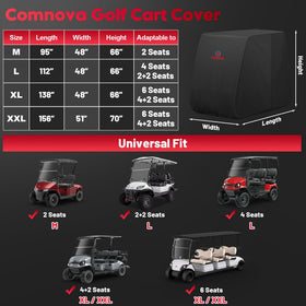 Comnova golf cart cover 600D oxford fabric fade-resistant and durable
