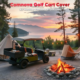 Comnova golf cart cover rear-zipper access to bags and clubs