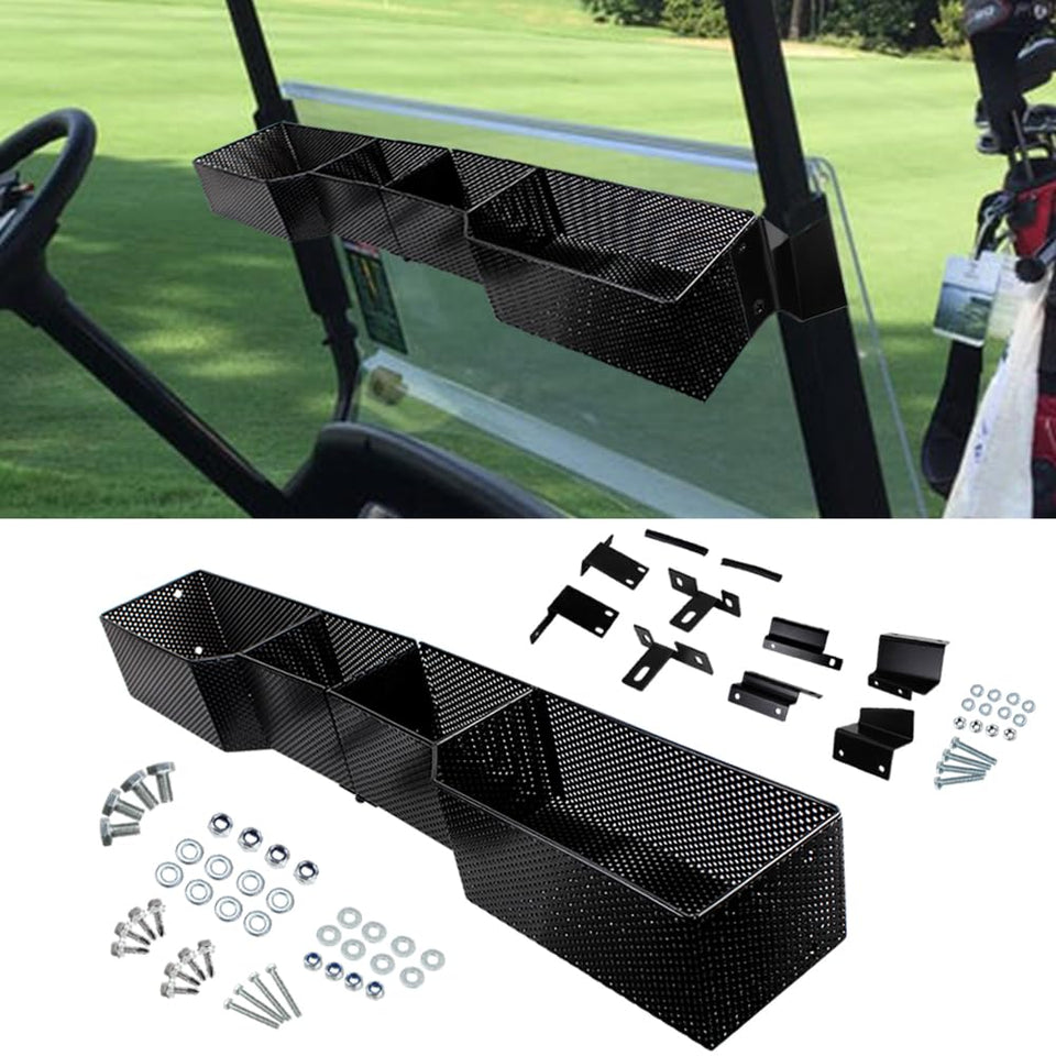 COOL STAR front inner basket attached to EZGO TXT for organized storage on the go.