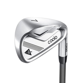 COOLO graphite golf irons image highlighting speed and distance potential with a smooth swing.