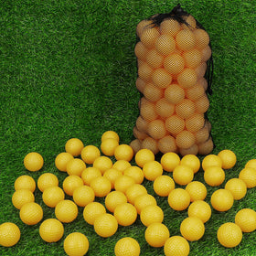 Coopay 120-pack yellow golf balls for home practice and safe backyard swinging.