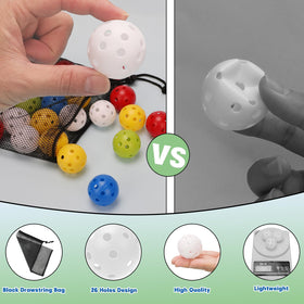 Coopay 42mm hollow-design golf balls simulate realistic flight for backyard drills
