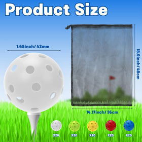 Coopay 42mm hollow practice golf balls with reduced air resistance for outdoor practice