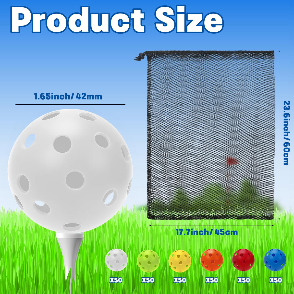 Coopay drawstring bag with the golf ball set for easy transport and storage