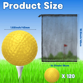 Coopay drawstring bag stores practice golf balls for portable training.