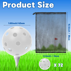 Coopay hollow-design 42mm golf balls for realistic feel and easy distance control.