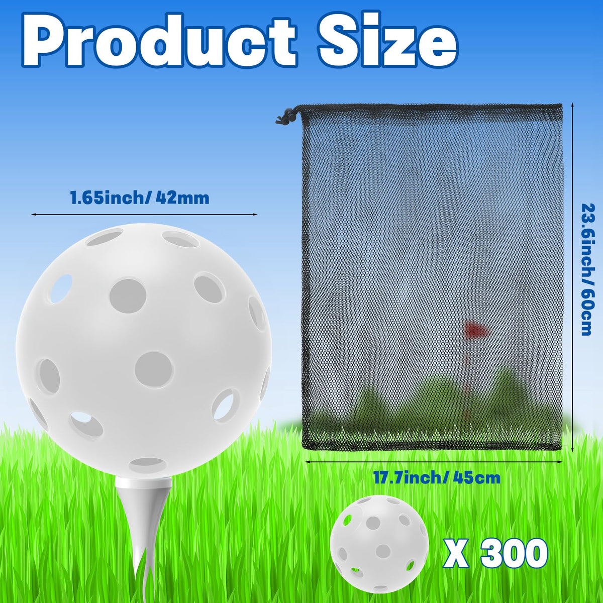 Coopay hollow-design 42mm practice balls with holes for realistic flight