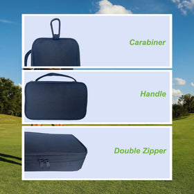 CORECISE Golf Accessory Bag Organizer ball pouch holds up to nine balls.