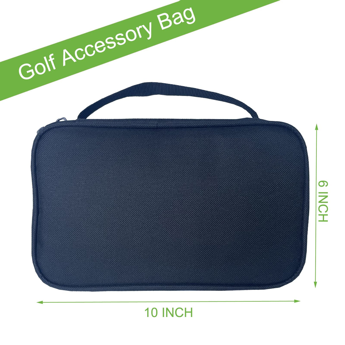 CORECISE Golf Accessory Bag Organizer opened, showing multi-pocket layout for tees and tools.