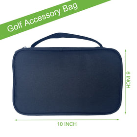 CORECISE Golf Accessory Bag Organizer opened, showing multi-pocket layout for tees and tools.