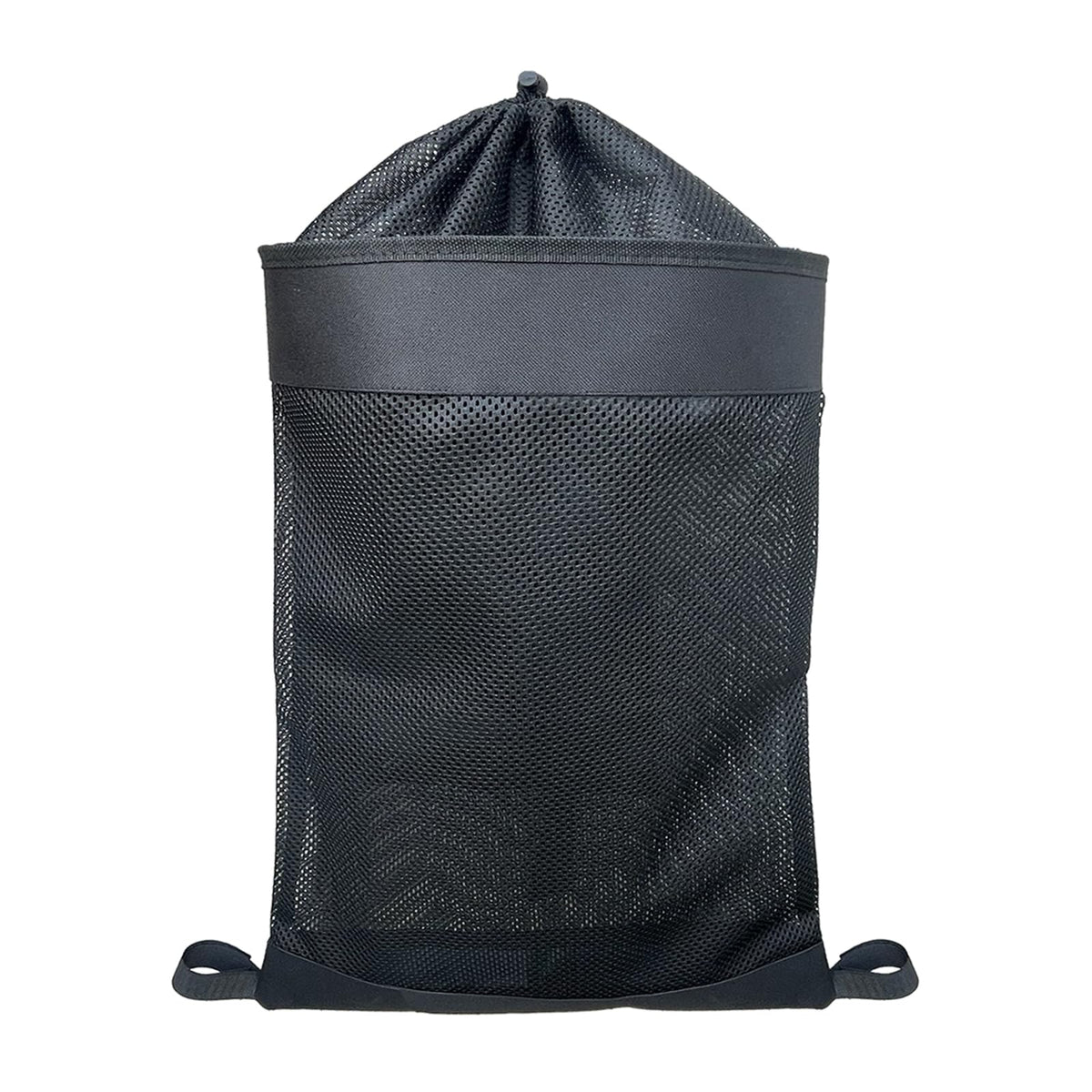 CORECISE mesh closure storage bag on a golf push cart enables quick on-course access