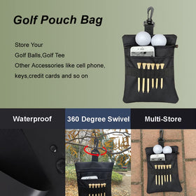 CORECISE zipped back pocket holds about 12 golf balls for replacements