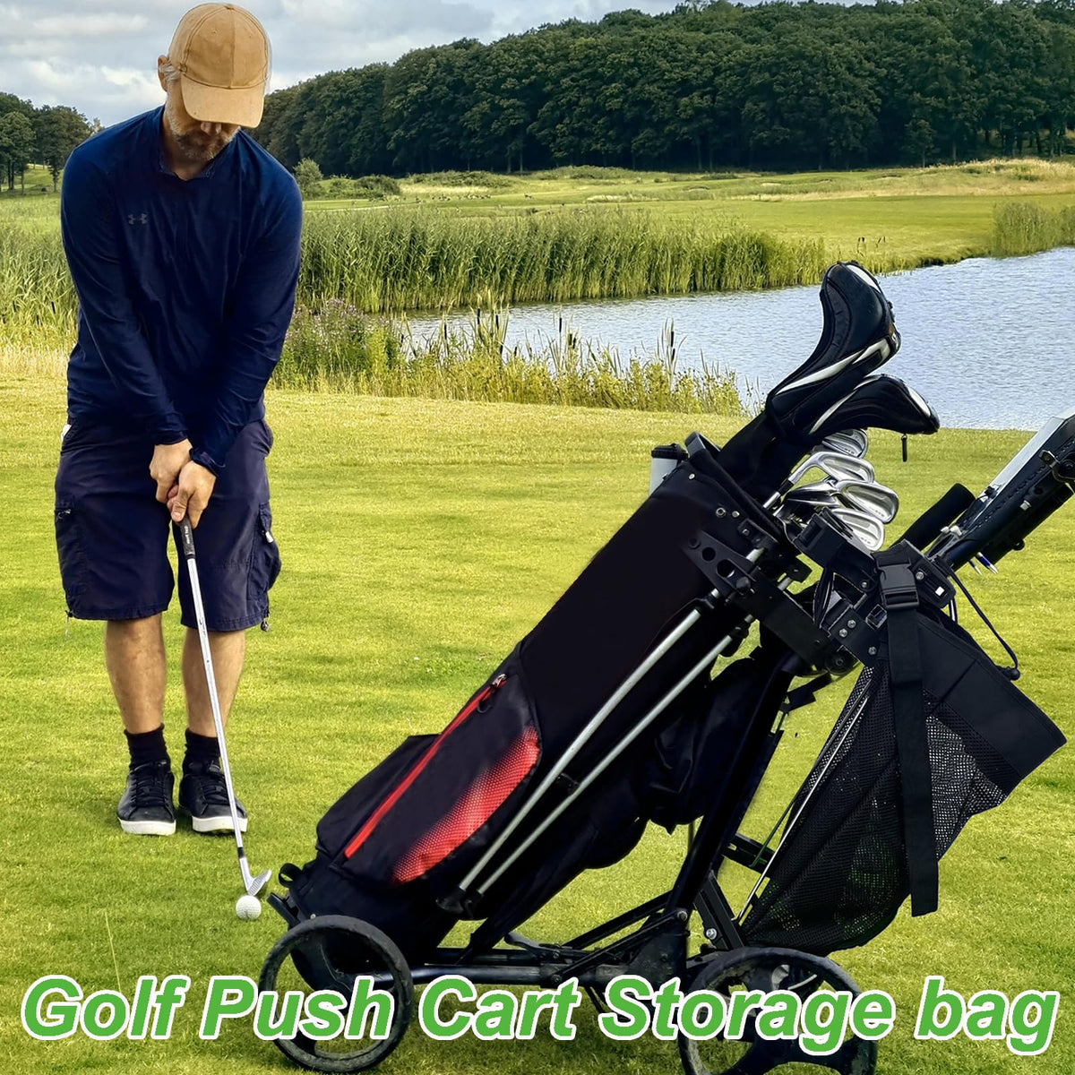 CORECISE inner zipper pocket stores valuables safely during a round
