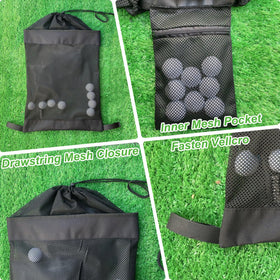 CORECISE push cart net bag with top drawstring keeps items secure