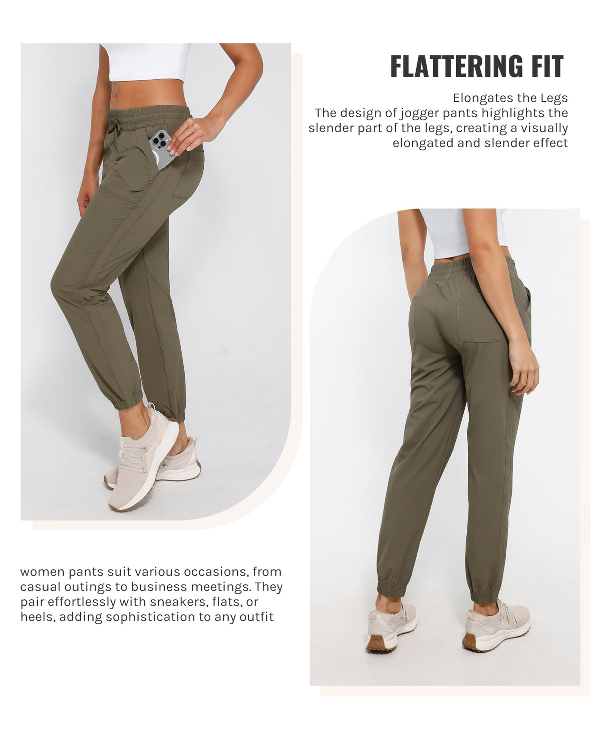 Cosmolle women's pants soft lightweight fabric ideal for lounging or travel.