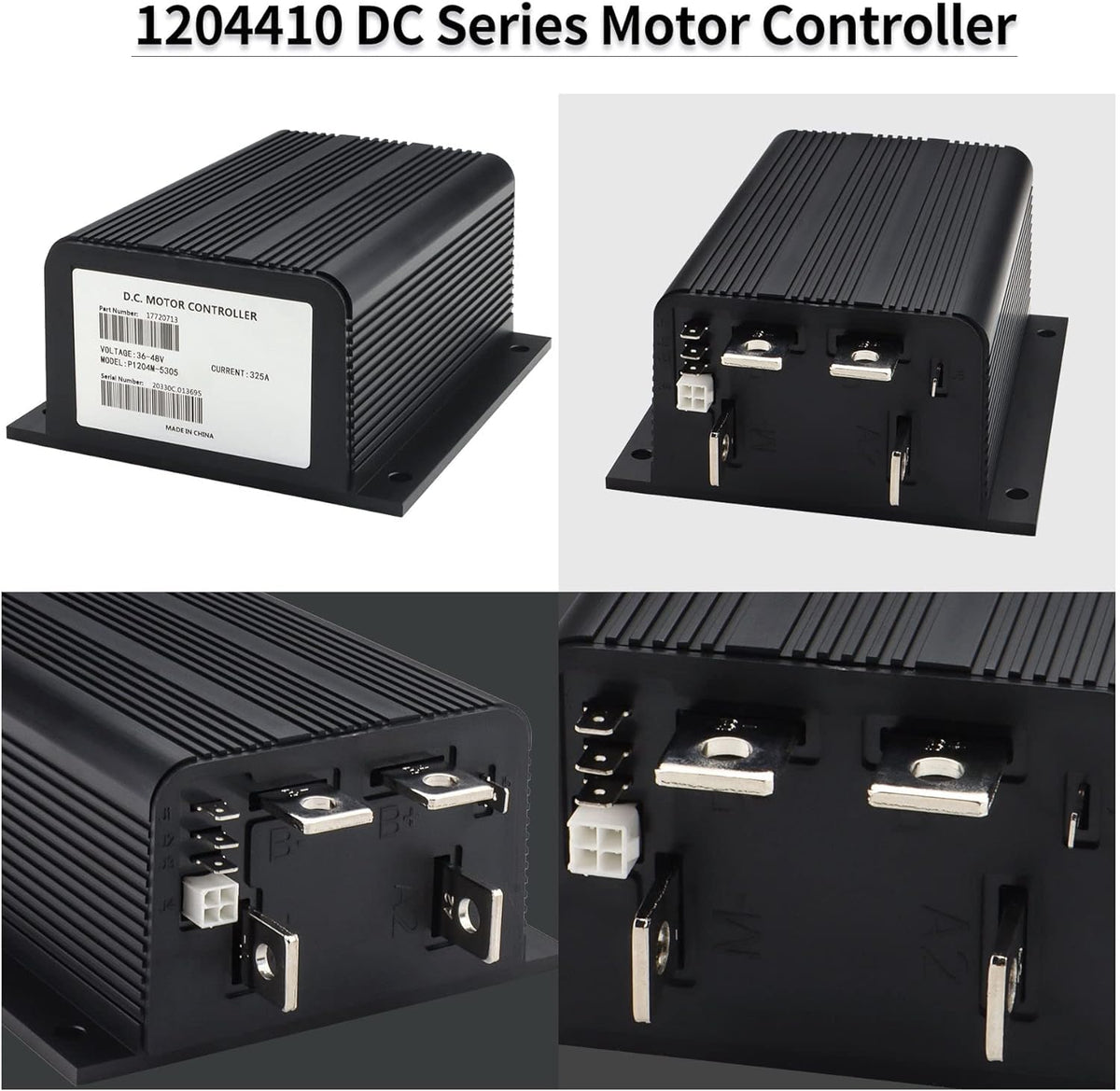 Cotether Curtis 1204 controller connectors image highlights plug-and-play wiring options