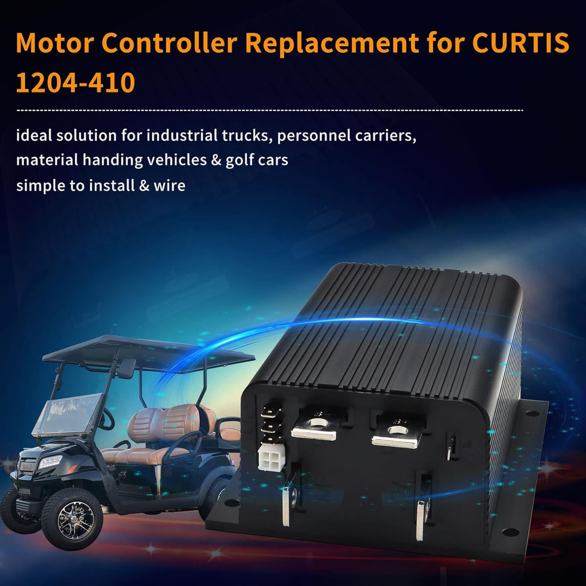 Cotether Curtis 1204 controller installation image demonstrates straightforward replacement process