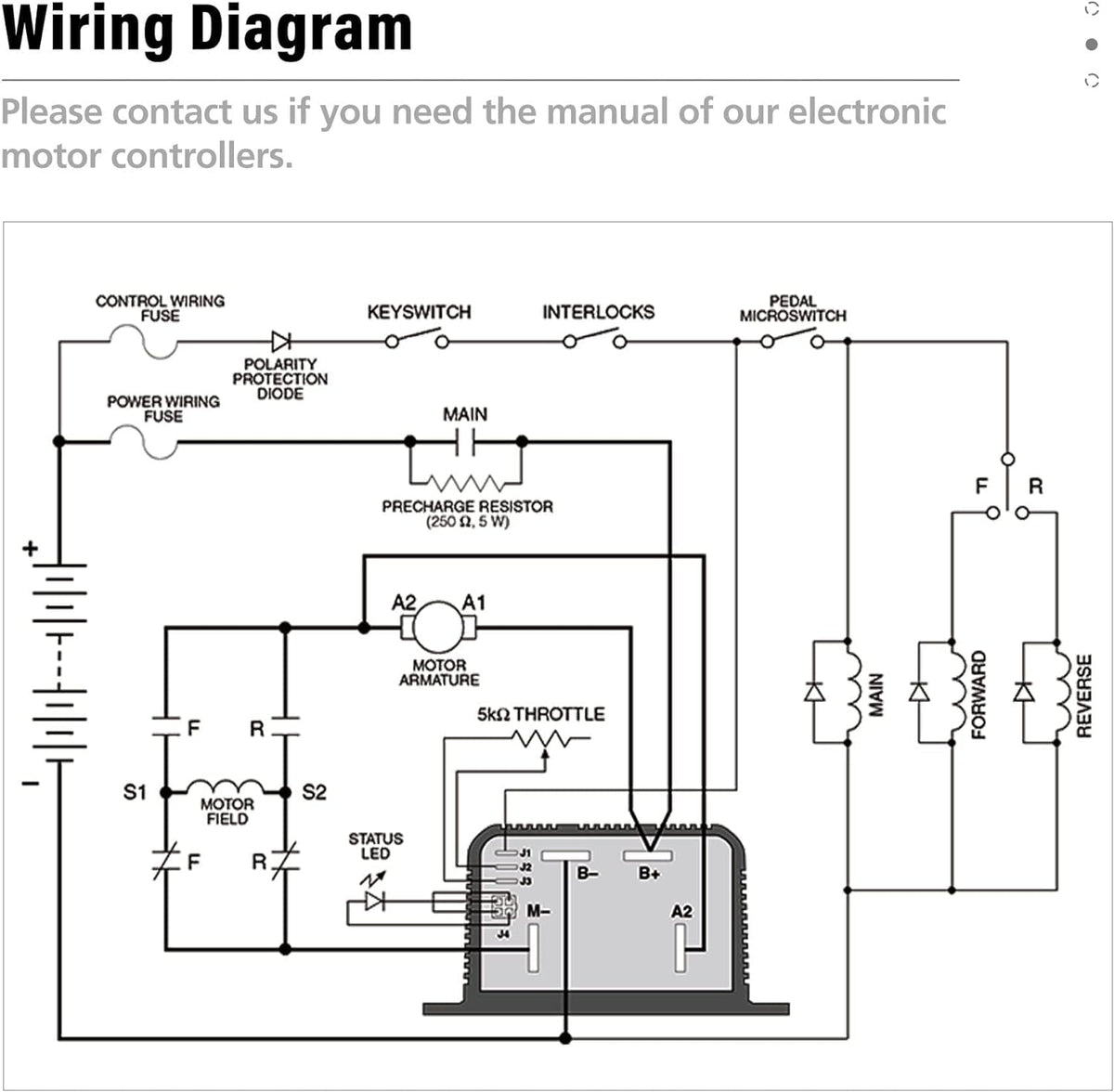 Cotether Curtis 1204 controller label closeup emphasizes compatibility markings and 48V rating
