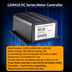 Cotether Curtis 1204M controller side view showing compact fit for EZGO Club Car DS