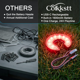 Cotkkstt cornhole night lights create glowing ring targets