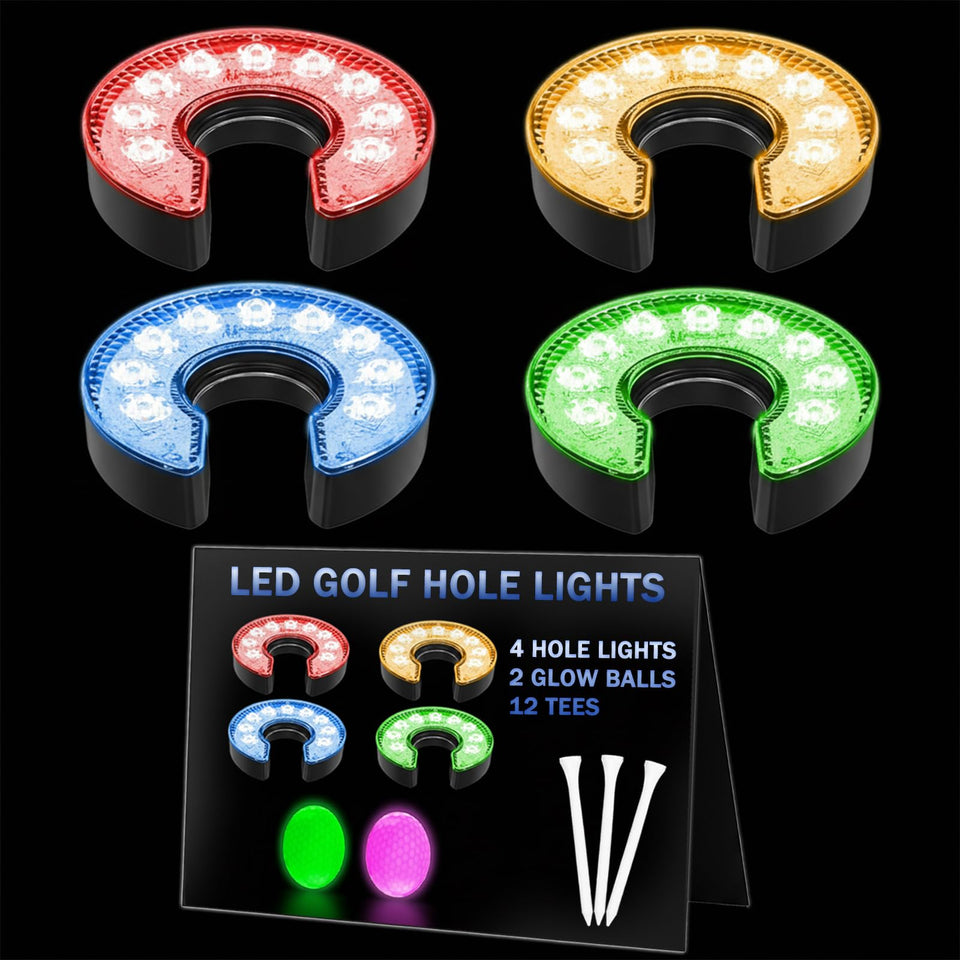 Cotkkstt LED golf hole light in cup illuminates night putting