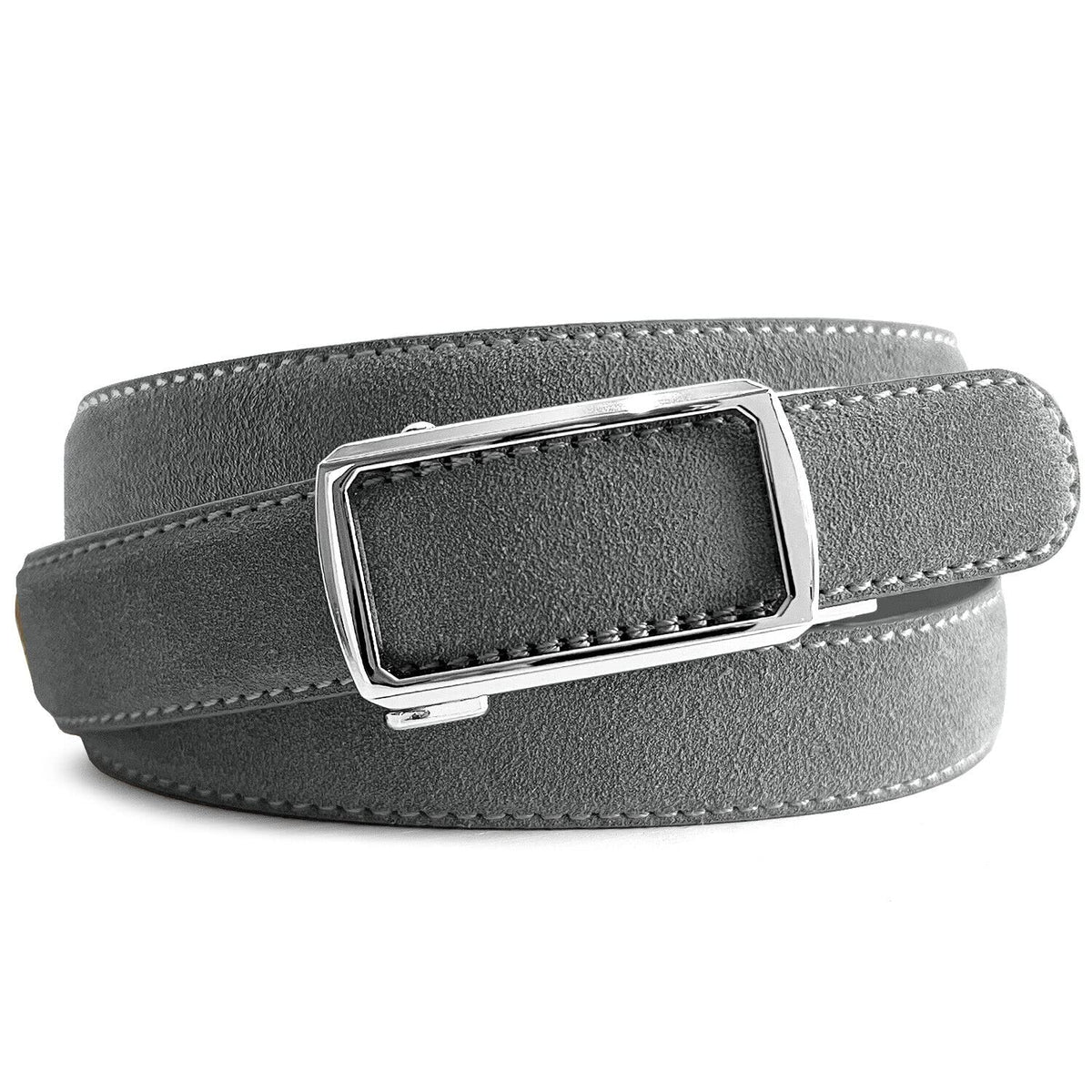 Cowboy Craft belt buckle close-up showing easy ratchet adjustment for a secure fit.