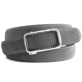 Cowboy Craft belt buckle close-up showing easy ratchet adjustment for a secure fit.