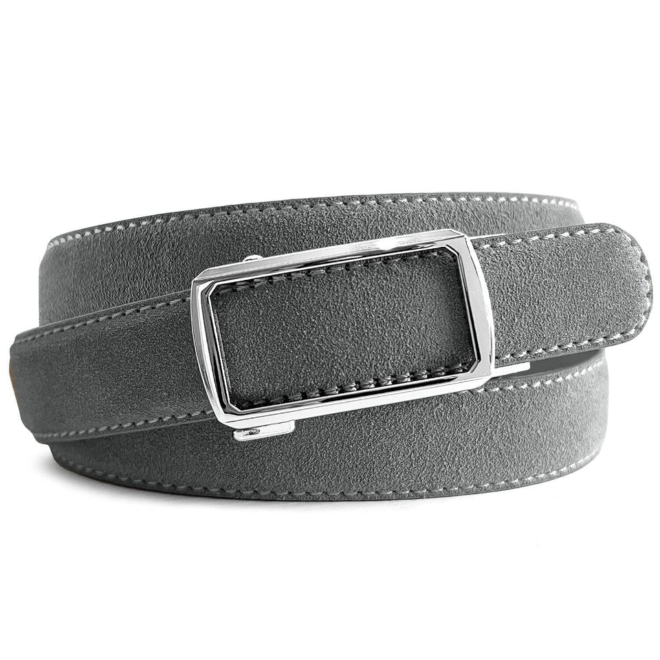 Cowboy Craft belt buckle close-up showing easy ratchet adjustment for a secure fit.