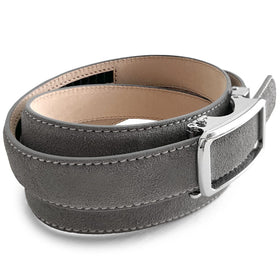 Cowboy Craft gray belt pairs with jeans and dresses for versatile styling.