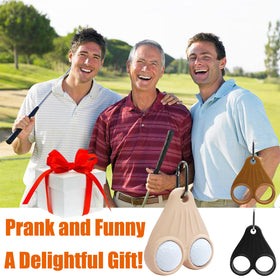 Cowenhey Golf Ball Sac with secure carabiner clip attached to gear.