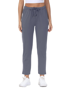 COZZIPLUS women's ankle pant fabric close-up highlighting soft stretch knit