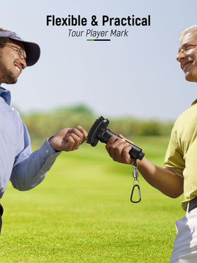 Magnetic suction feature keeps CPZFLYED cleaner attached to golf bag