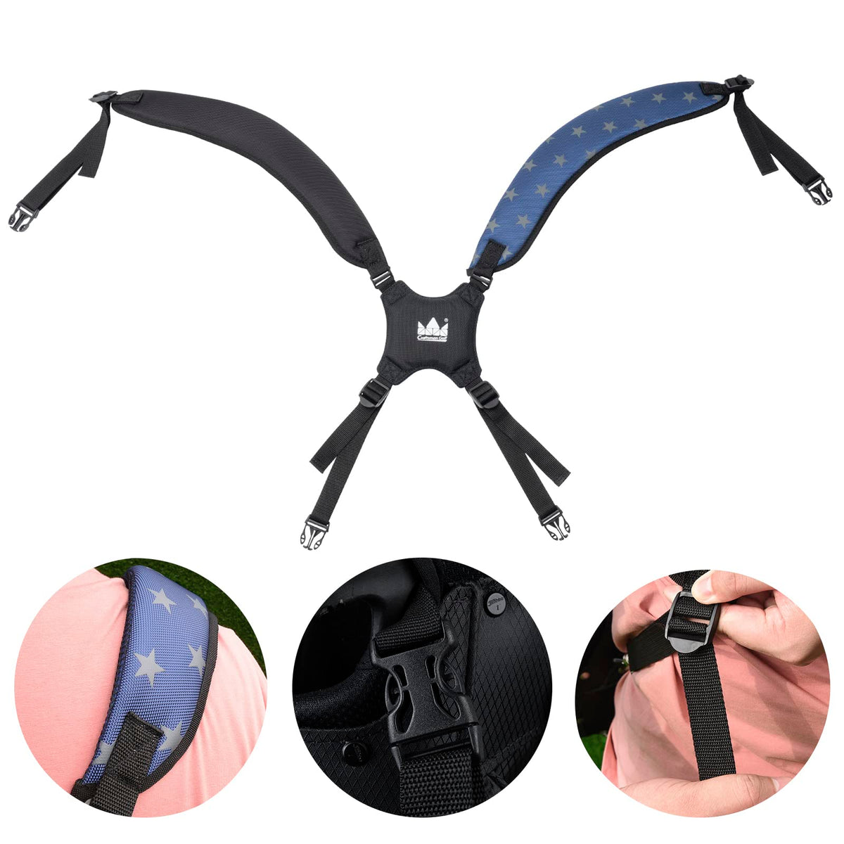 Adjustable Craftsman Golf strap to fit players of all heights
