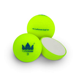 Craftsman Golf ball with putting arrow on course aids alignment and accuracy.