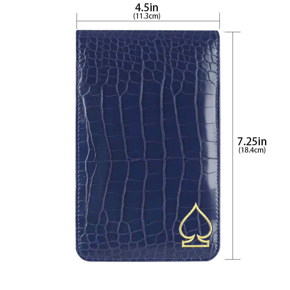 Craftsman Golf crocodile-pattern scorecard holder blue pocket-fit for back pocket.