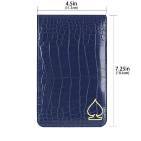 Craftsman Golf crocodile-pattern scorecard holder blue pocket-fit for back pocket.